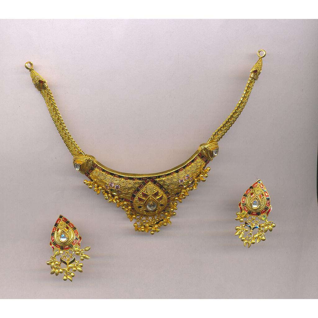 GOLD HALF SET ROUND ANTIQUE FANCY