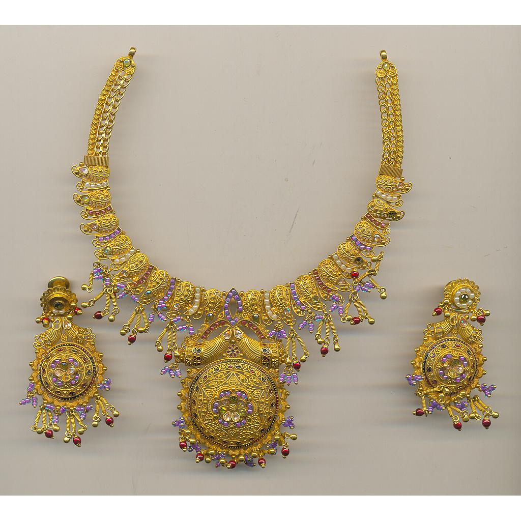 GOLD HALF SET ROUND ANTIQUE FANCY