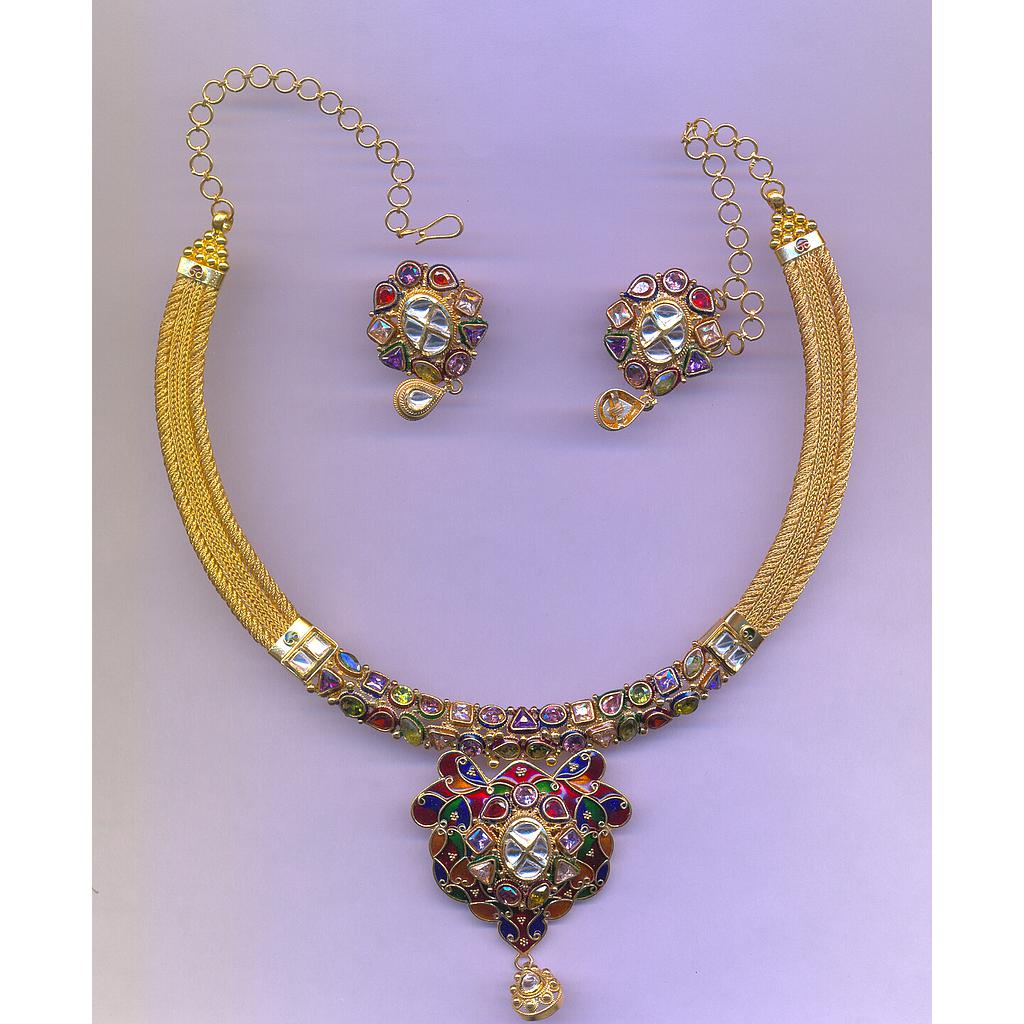 GOLD HALF SET ROUND ANTIQUE FANCY