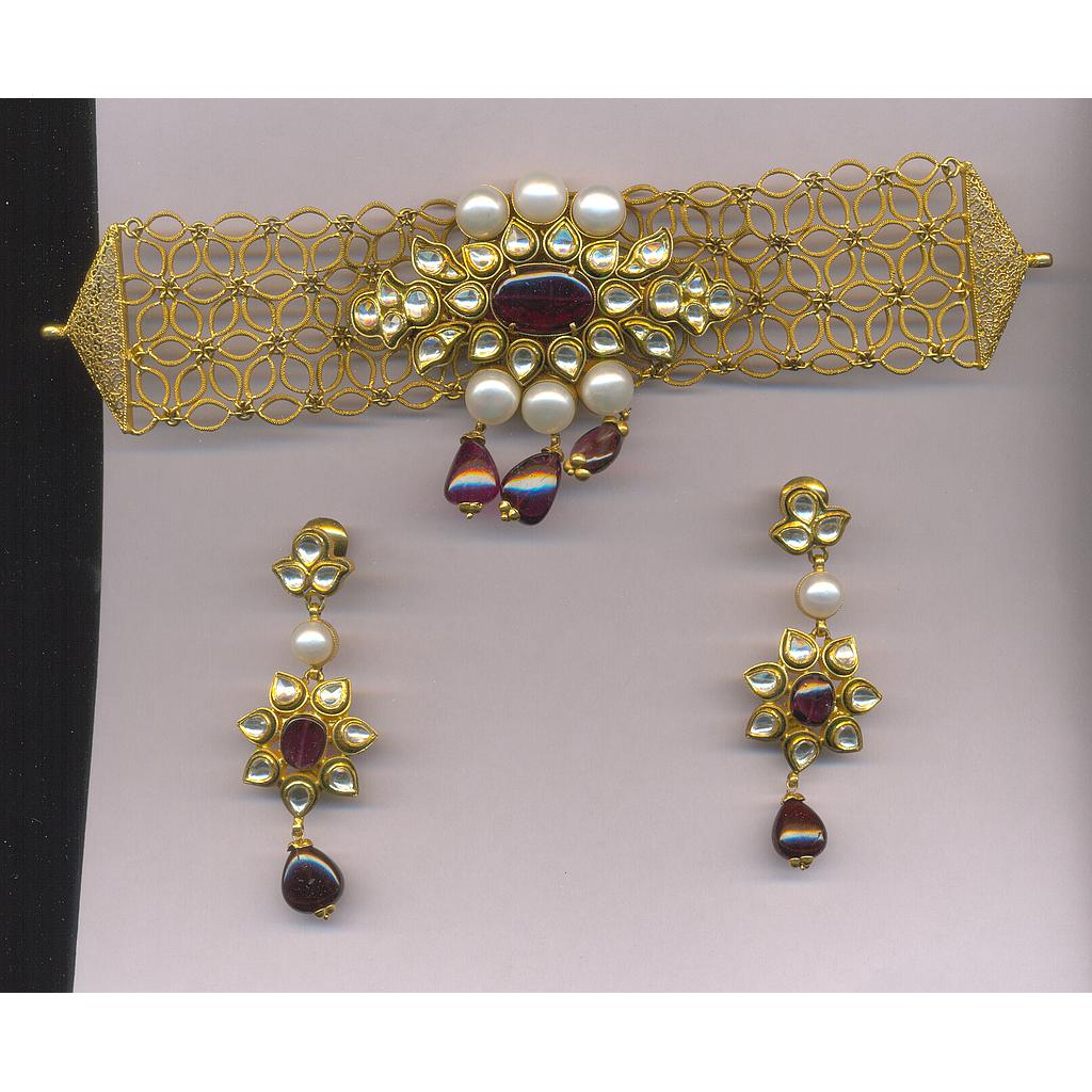 GOLD HALF SET ROUND ANTIQUE FANCY