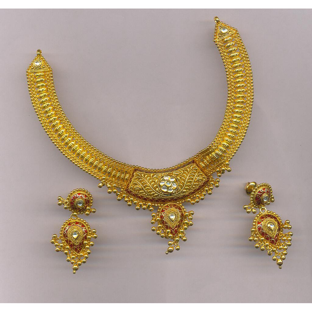 GOLD HALF SET ROUND ANTIQUE FANCY