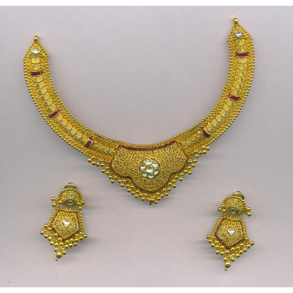 GOLD HALF SET ROUND ANTIQUE FANCY