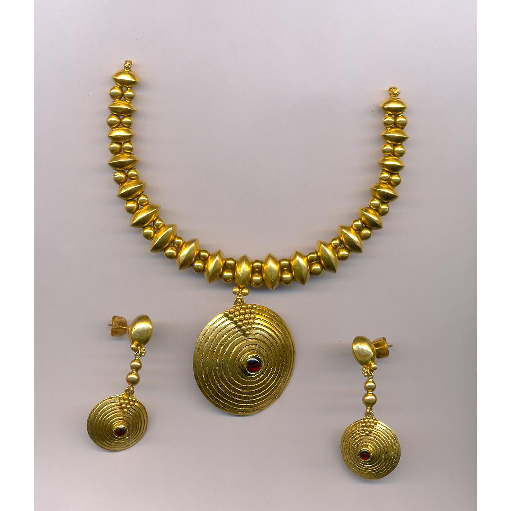 GOLD HALF SET ROUND ANTIQUE FANCY