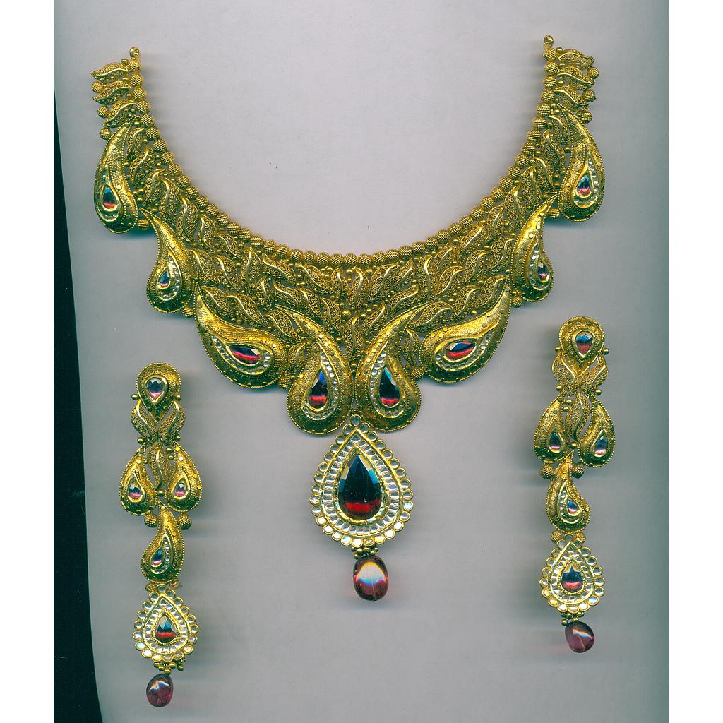 GOLD HALF SET ROUND ANTIQUE FANCY