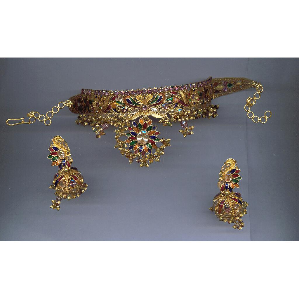 GOLD HALF SET ROUND ANTIQUE FANCY