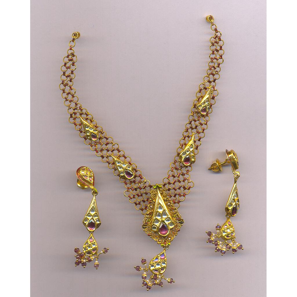 GOLD HALF SET ROUND ANTIQUE FANCY