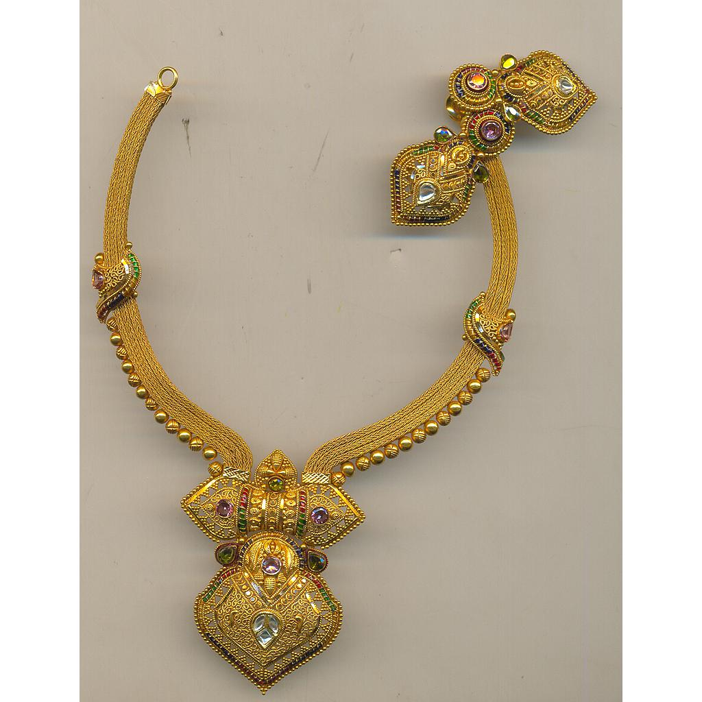 GOLD HALF SET ROUND ANTIQUE FANCY