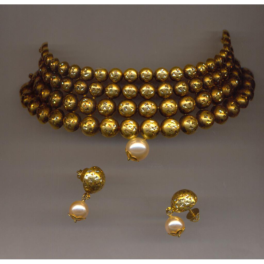 GOLD HALF SET ROUND ANTIQUE FANCY