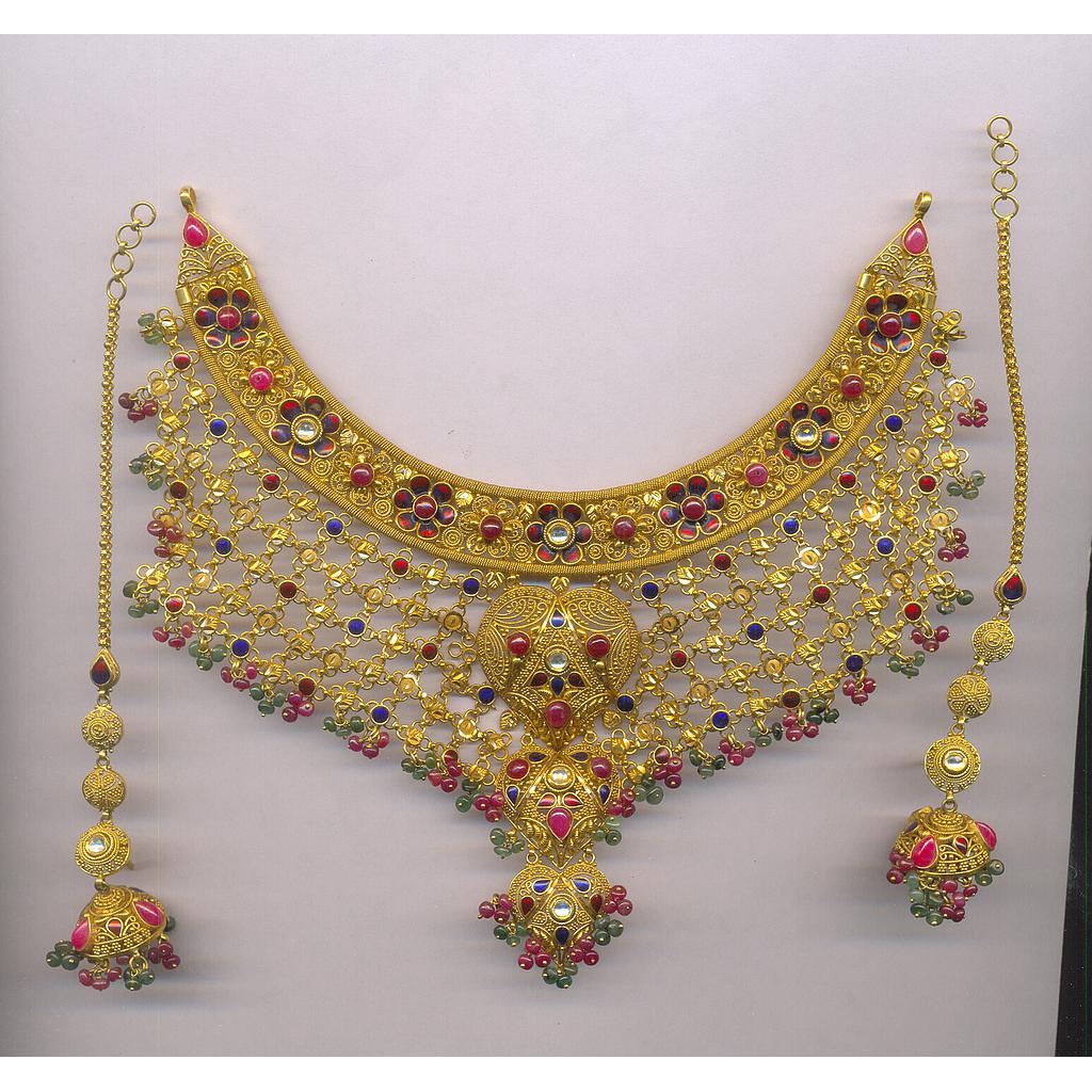 GOLD HALF SET ROUND ANTIQUE FANCY