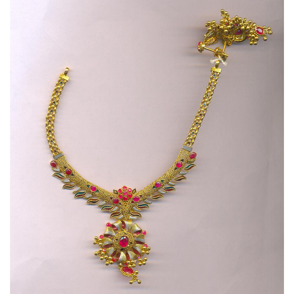 GOLD HALF SET ROUND ANTIQUE FANCY