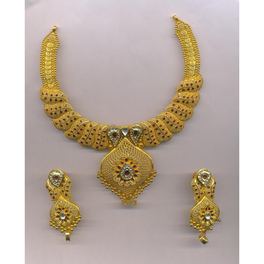 GOLD HALF SET ROUND ANTIQUE FANCY