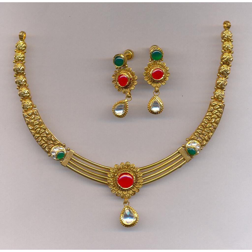 GOLD HALF SET ROUND ANTIQUE FANCY
