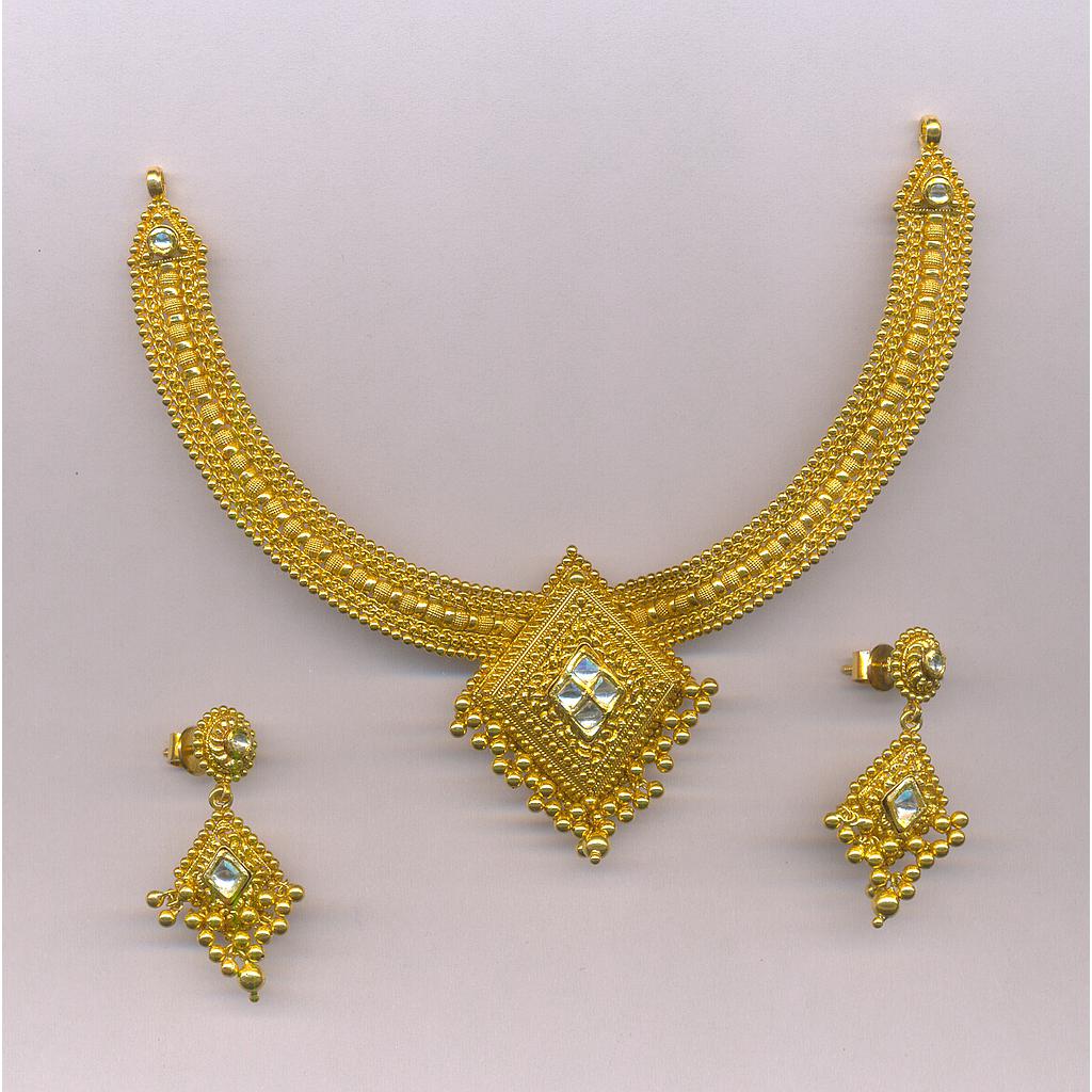 GOLD HALF SET ROUND ANTIQUE FANCY