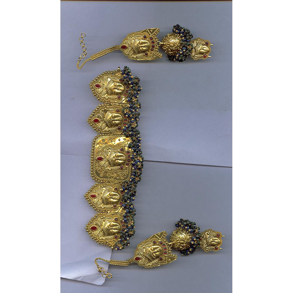GOLD HALF SET ROUND ANTIQUE FANCY