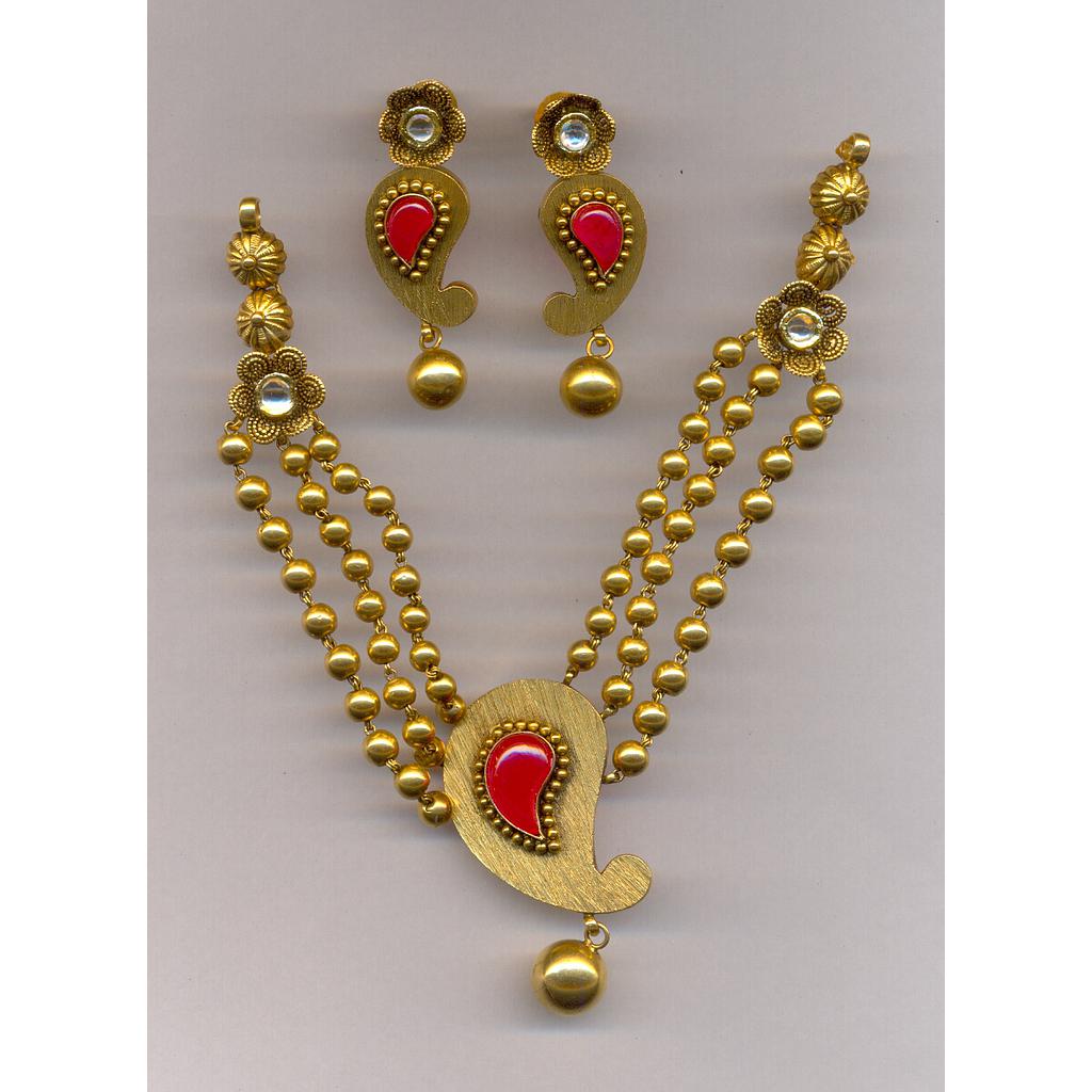 GOLD HALF SET ROUND ANTIQUE FANCY