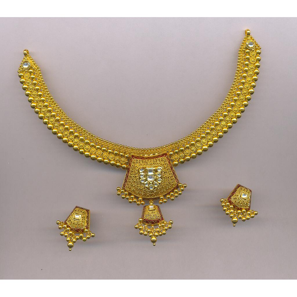 GOLD HALF SET ROUND ANTIQUE FANCY