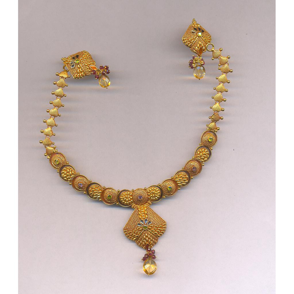 GOLD HALF SET ROUND ANTIQUE FANCY
