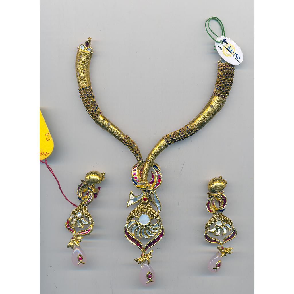 GOLD HALF SET ROUND DESIGNER EXCLUSIVE