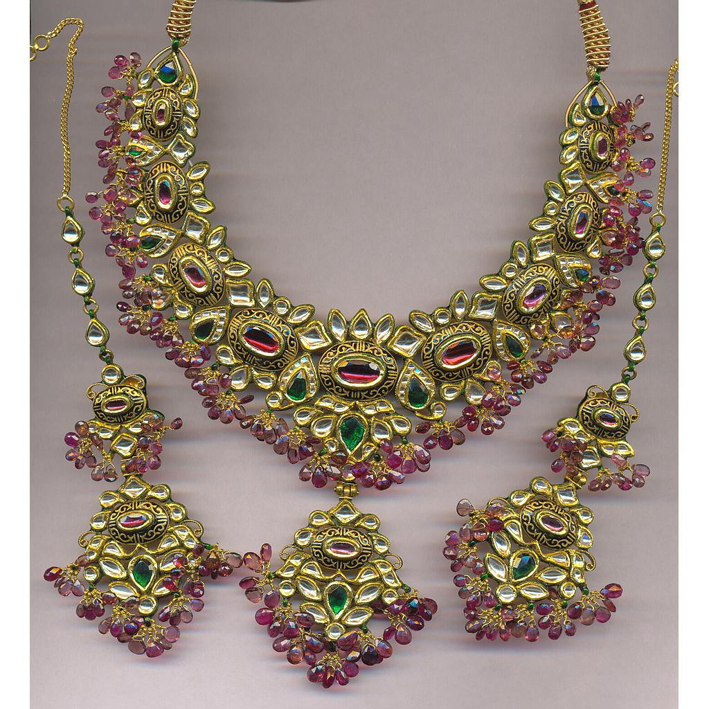GOLD SET ROUND KUNDAN
