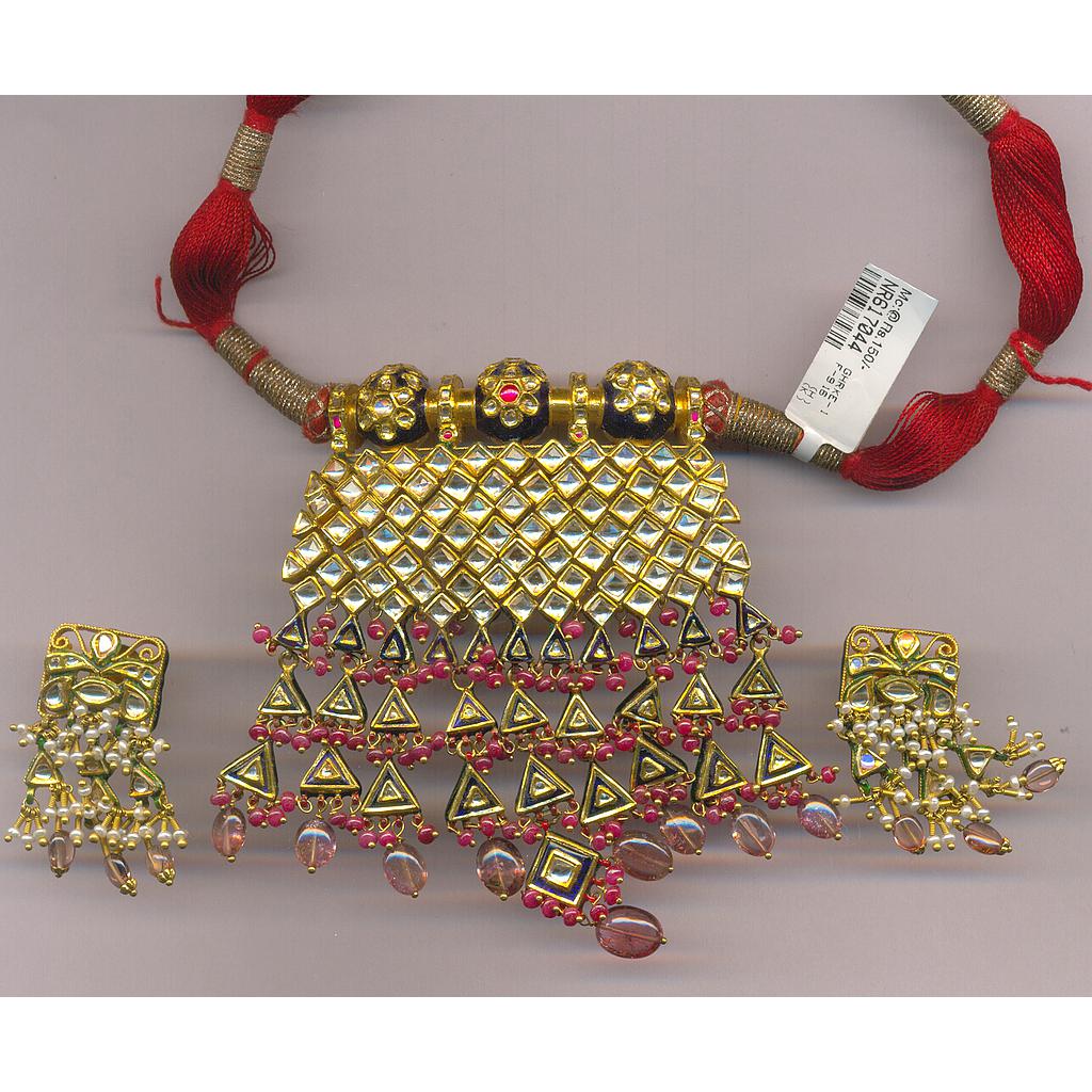 GOLD SET ROUND KUNDAN