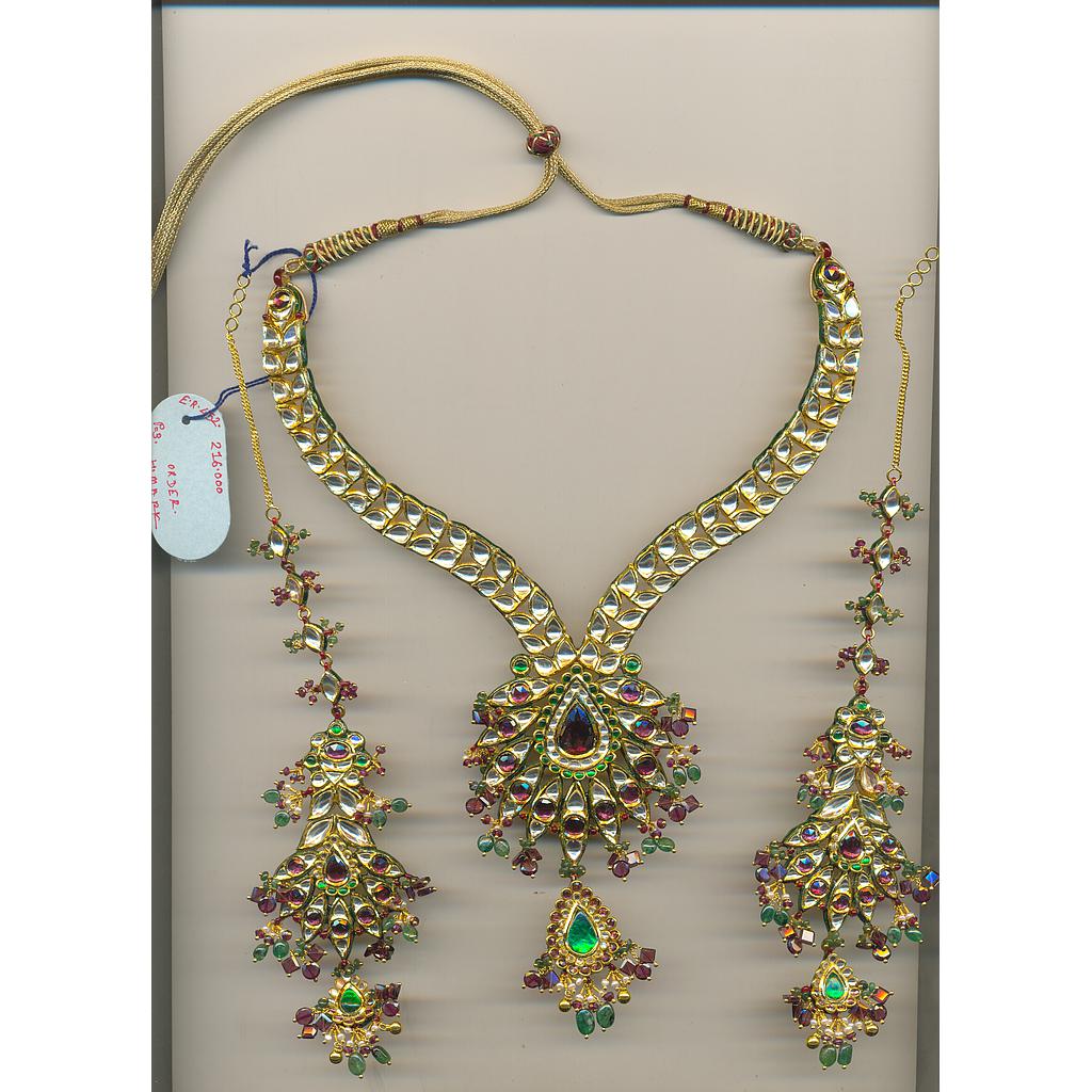 GOLD SET ROUND KUNDAN