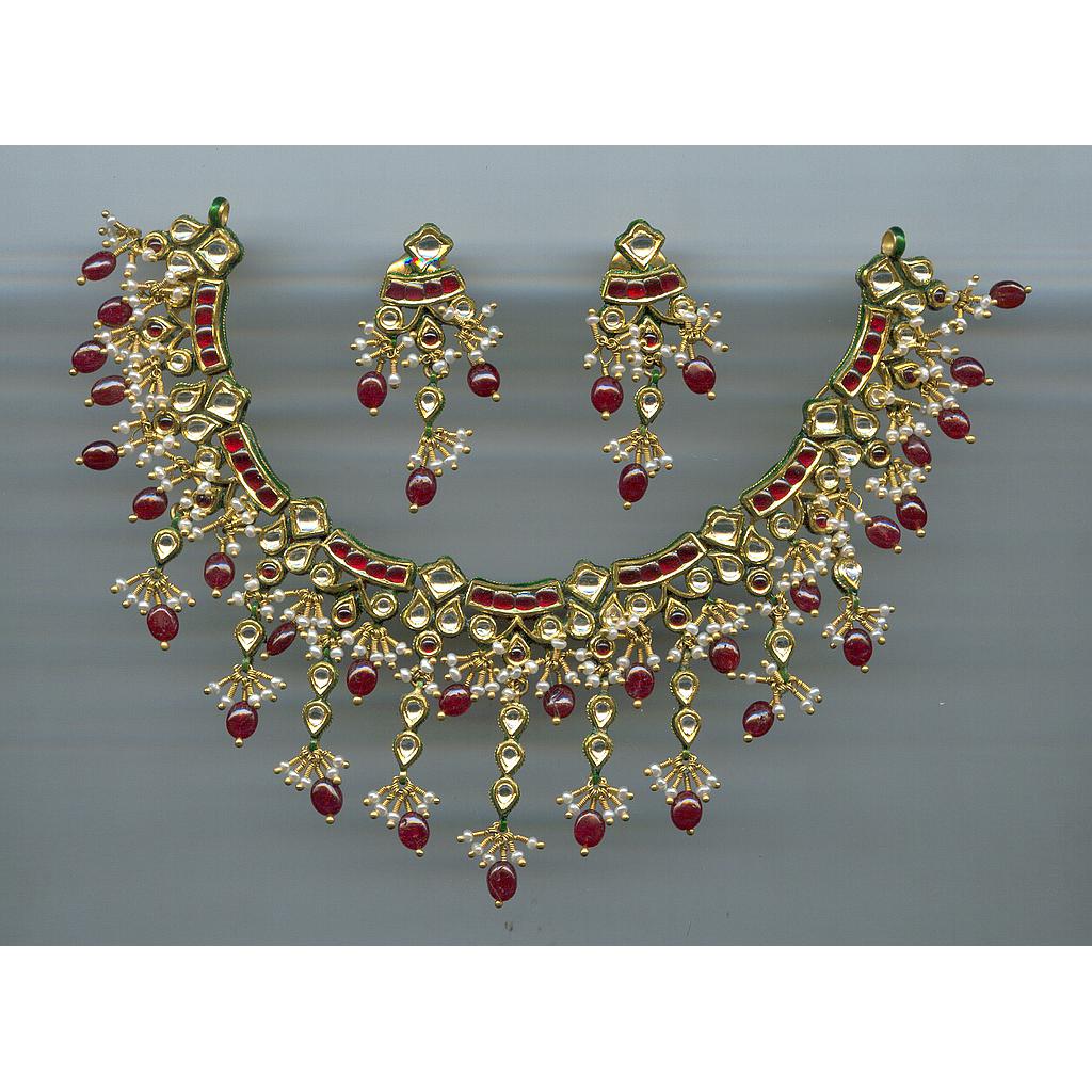 GOLD SET ROUND KUNDAN