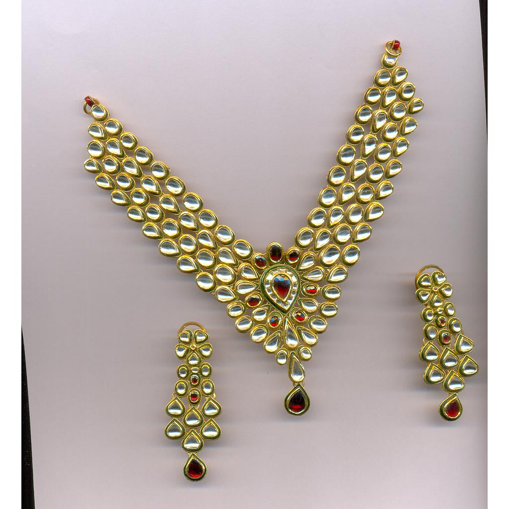 GOLD SET ROUND KUNDAN