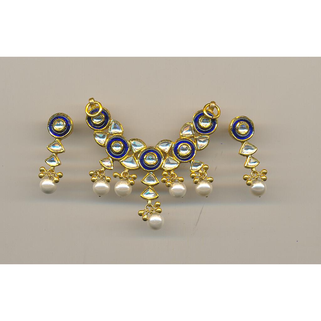 GOLD HALF SET ROUND KUNDAN EXCLUSIVE