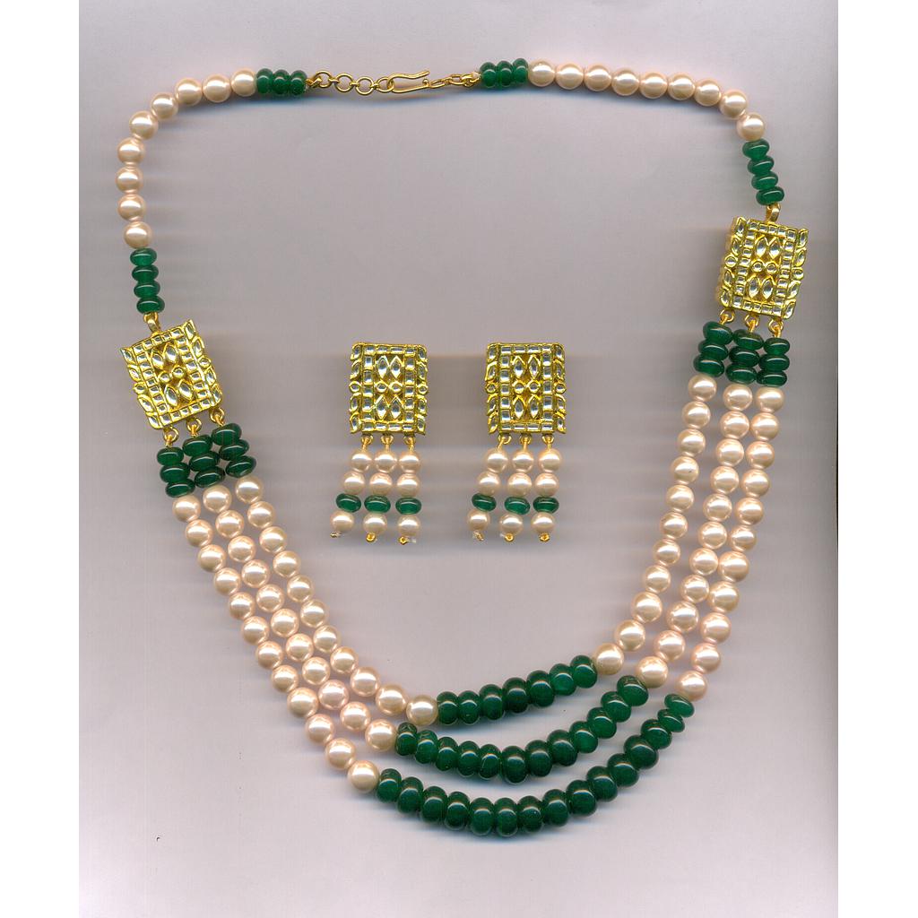 GOLD HALF SET ROUND KUNDAN EXCLUSIVE
