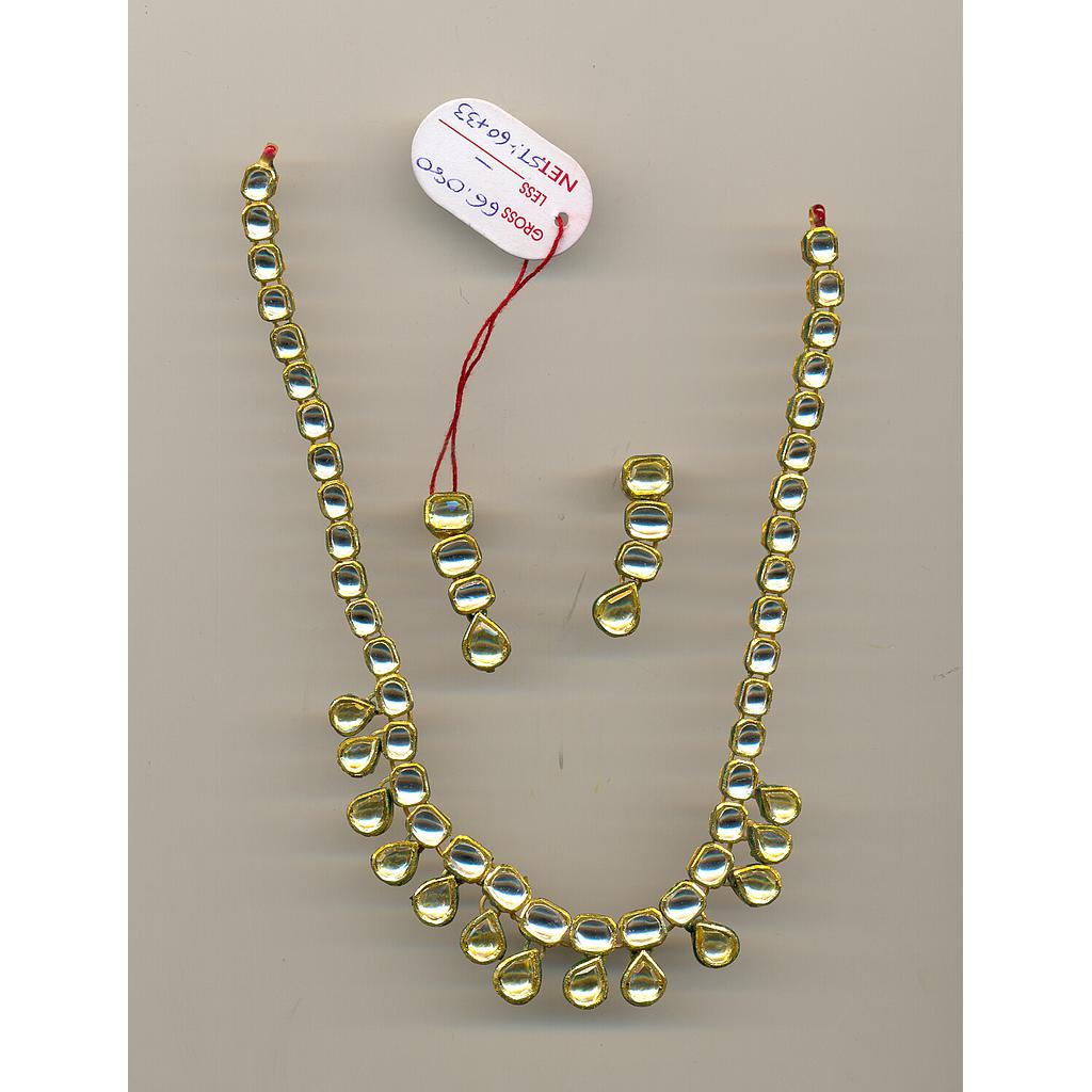 GOLD HALF SET ROUND KUNDAN EXCLUSIVE