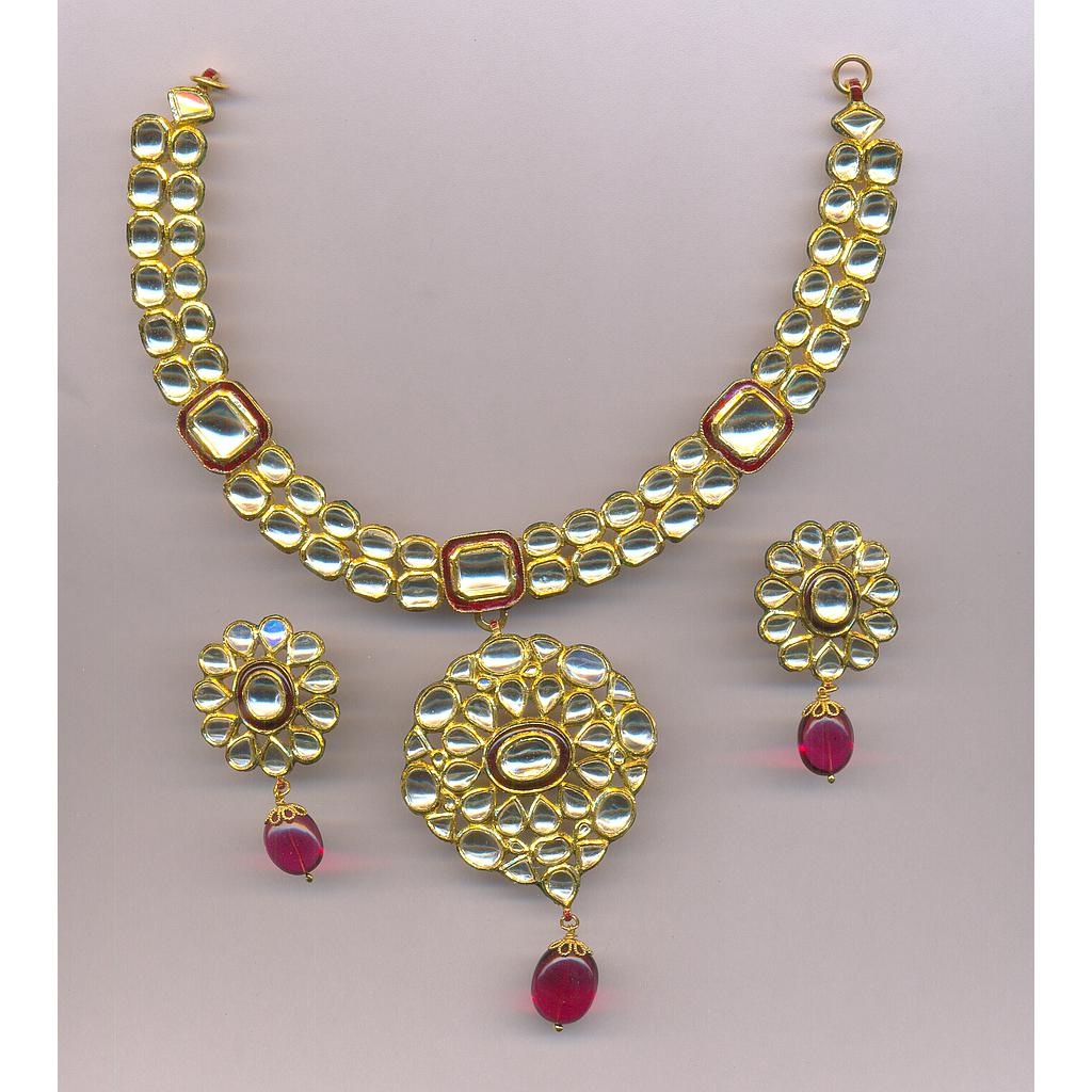 GOLD SET ROUND KUNDAN