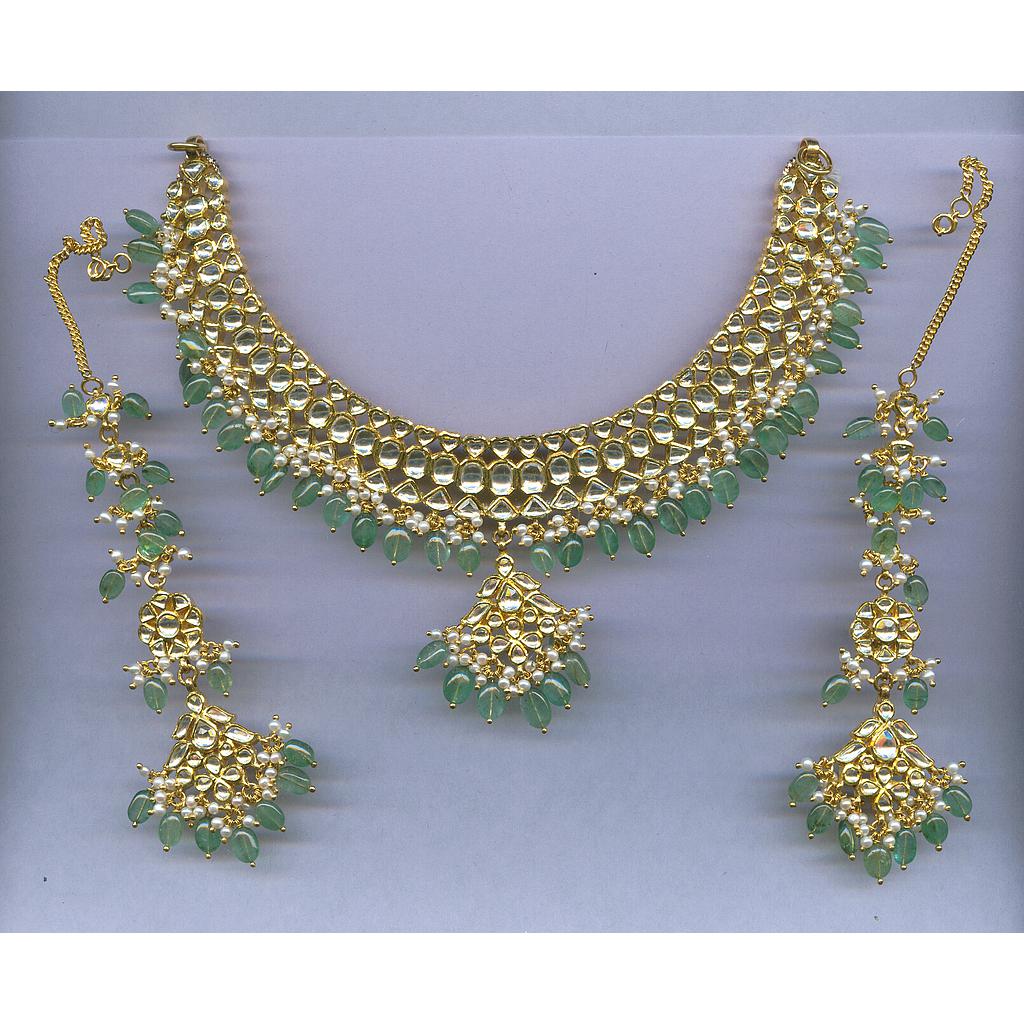 GOLD SET ROUND KUNDAN