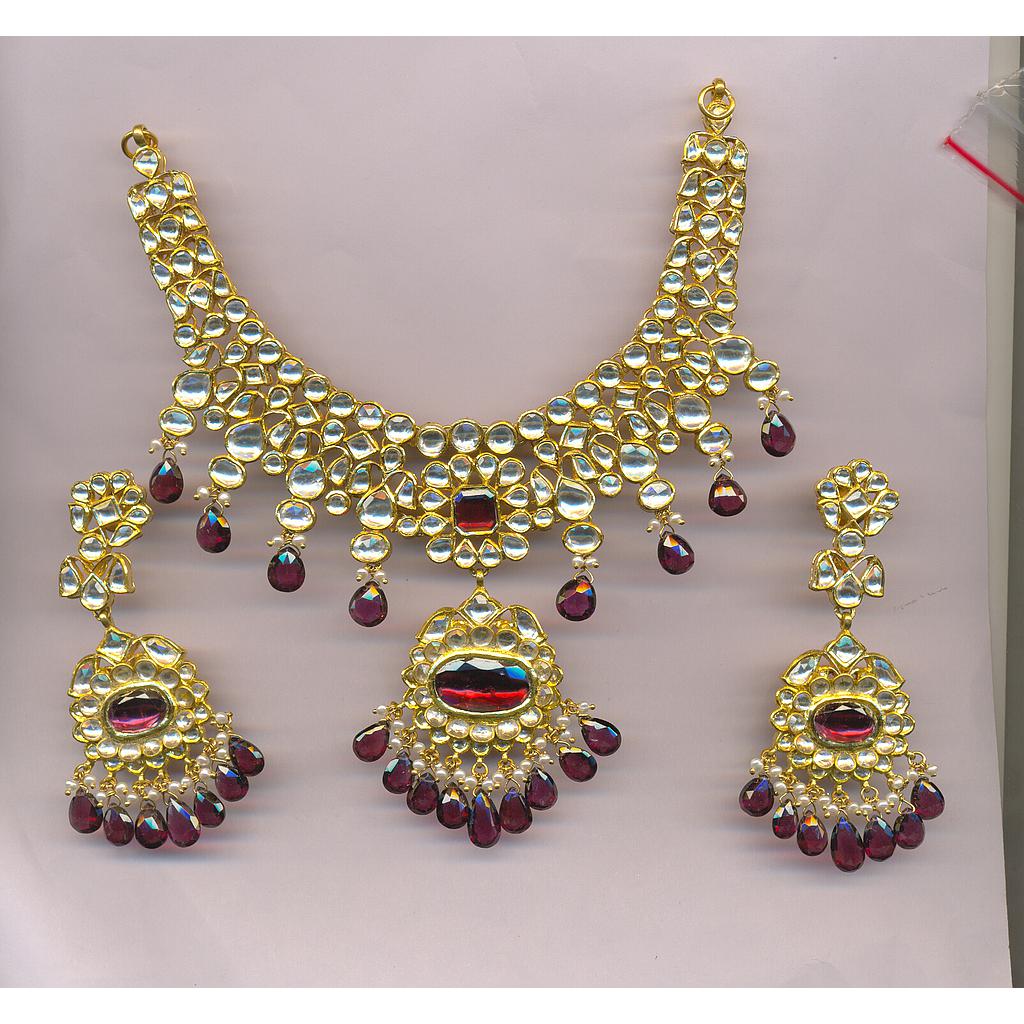 GOLD SET ROUND KUNDAN