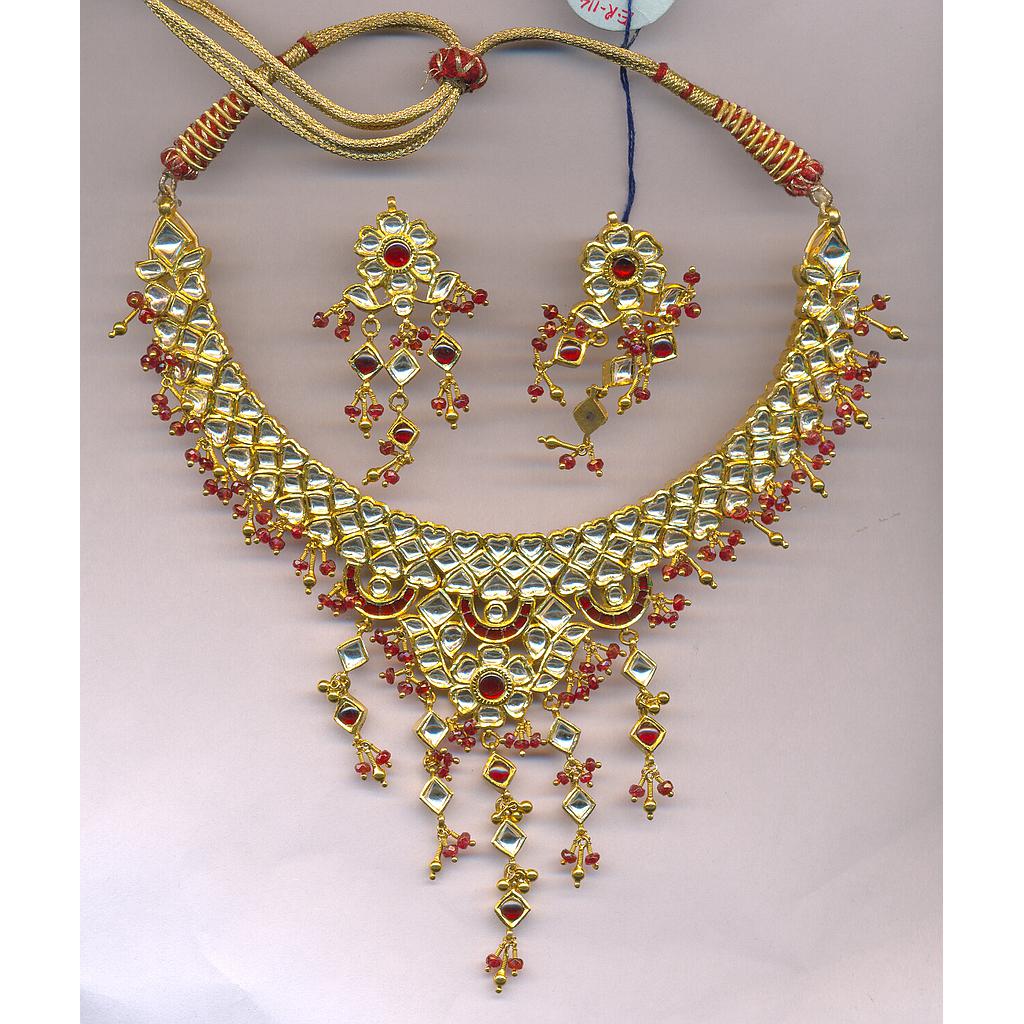 GOLD HALF SET ROUND KUNDAN GENERAL