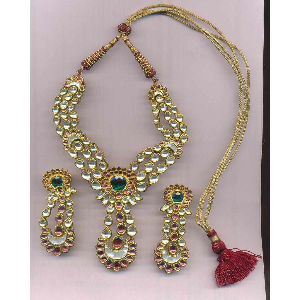GOLD HALF SET ROUND KUNDAN GENERAL