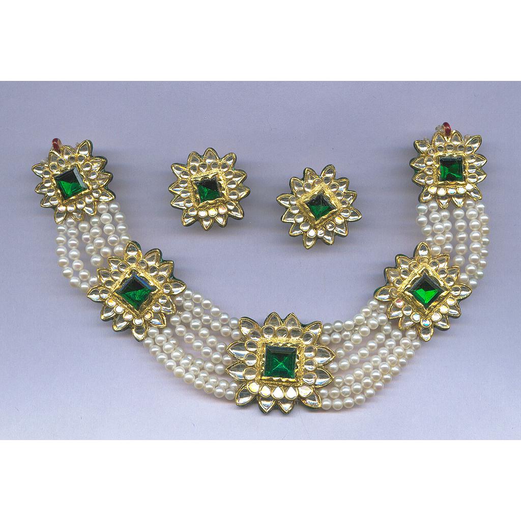 GOLD HALF SET ROUND KUNDAN GENERAL
