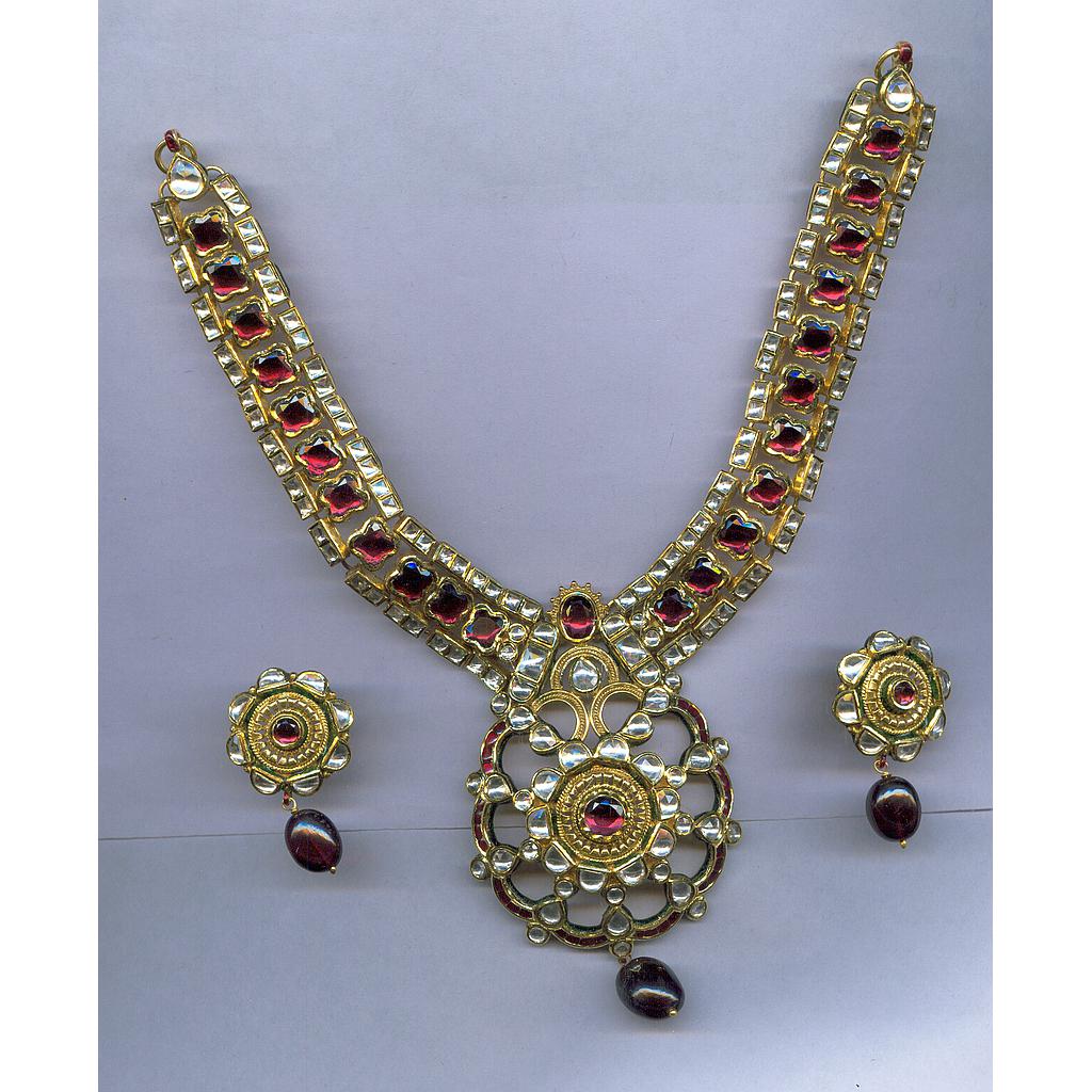 GOLD HALF SET ROUND KUNDAN GENERAL