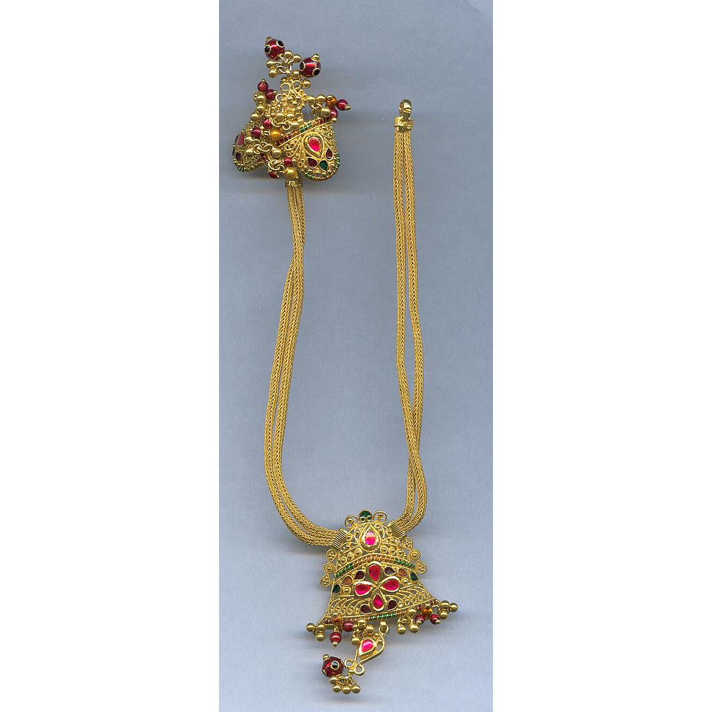 GOLD HALF SET ROUND KUNDAN GENERAL