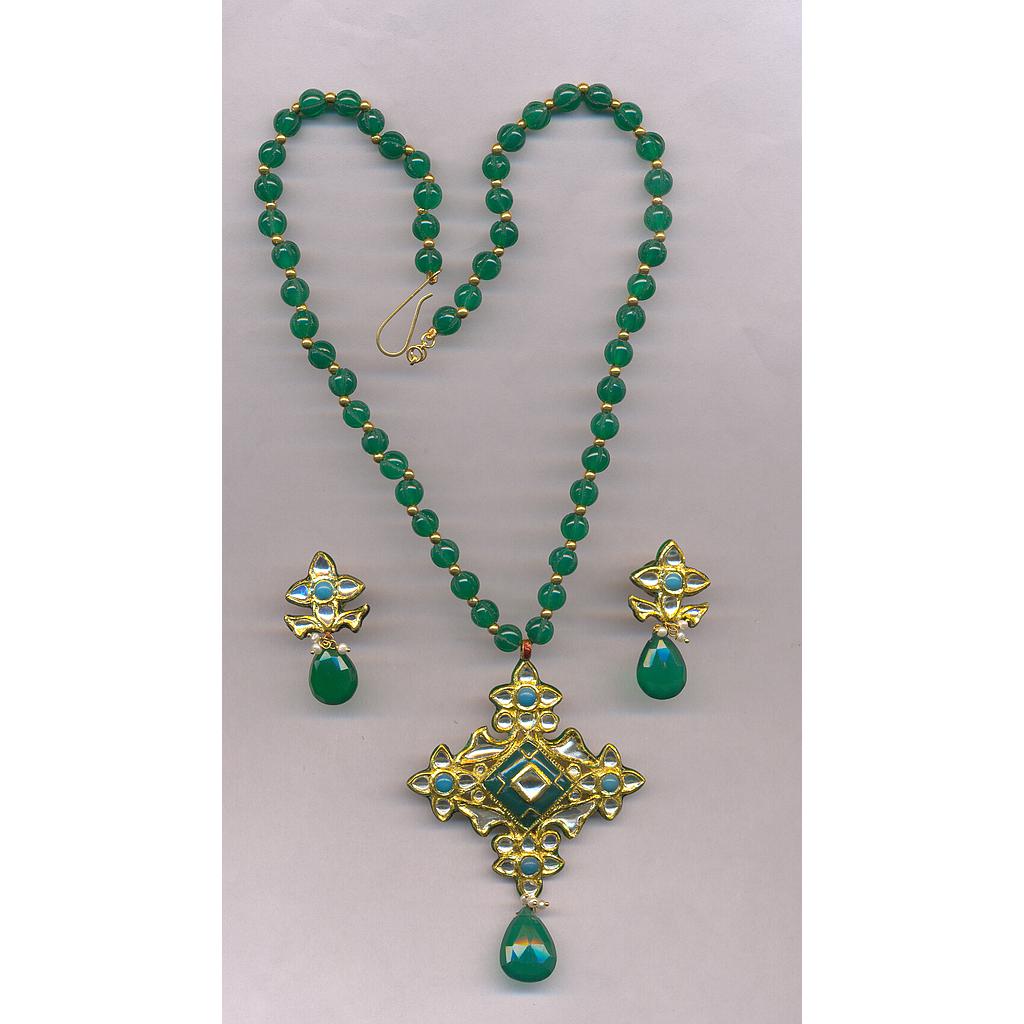 GOLD HALF SET ROUND KUNDAN GENERAL