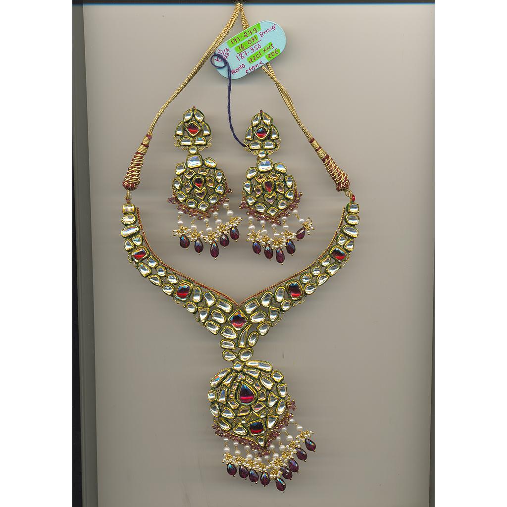 GOLD HALF SET ROUND KUNDAN GENERAL