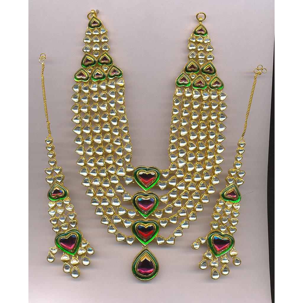 GOLD HALF SET ROUND KUNDAN GENERAL