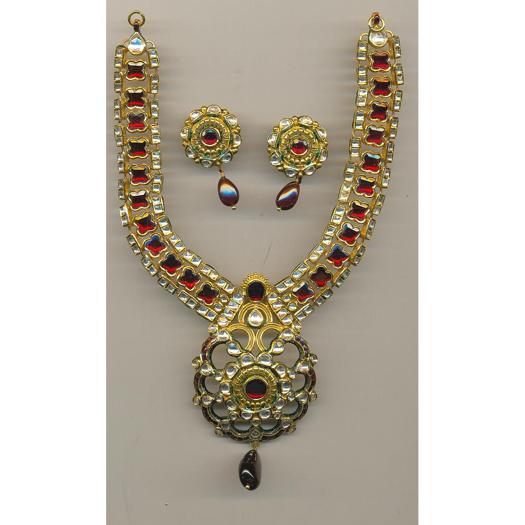 GOLD HALF SET ROUND KUNDAN GENERAL