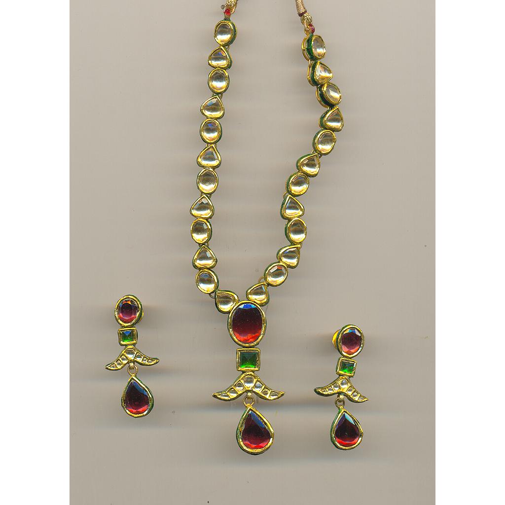 GOLD HALF SET ROUND KUNDAN GENERAL