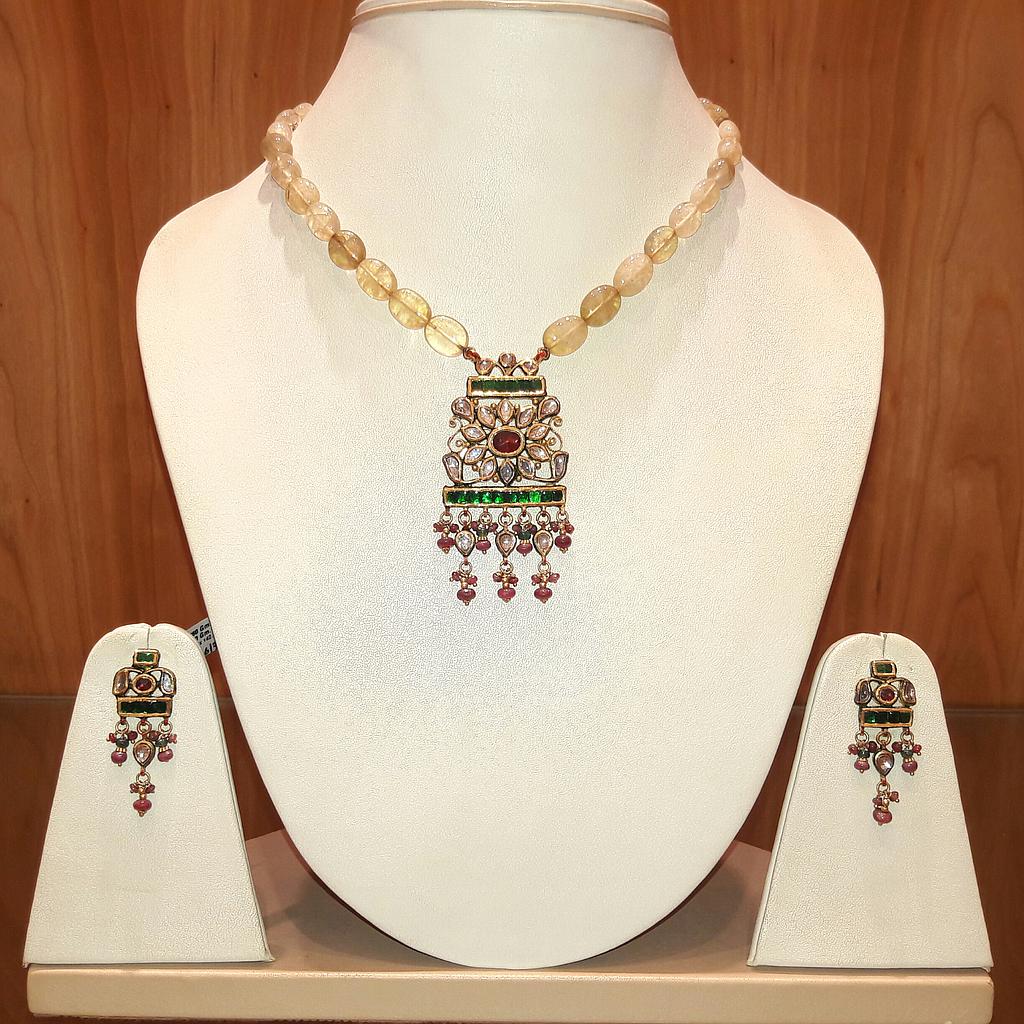 GOLD SET PENDENT KUNDAN