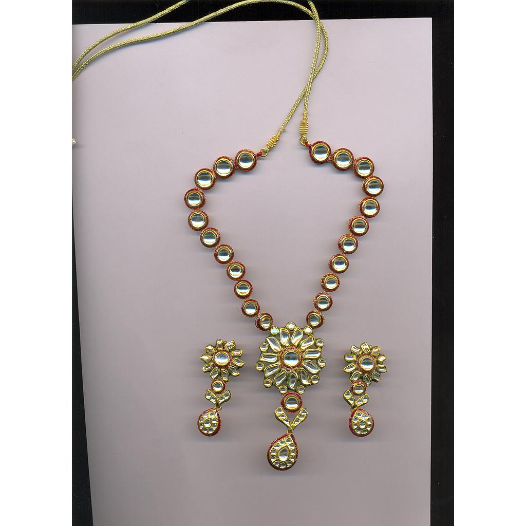 GOLD HALF SET ROUND KUNDAN GENERAL