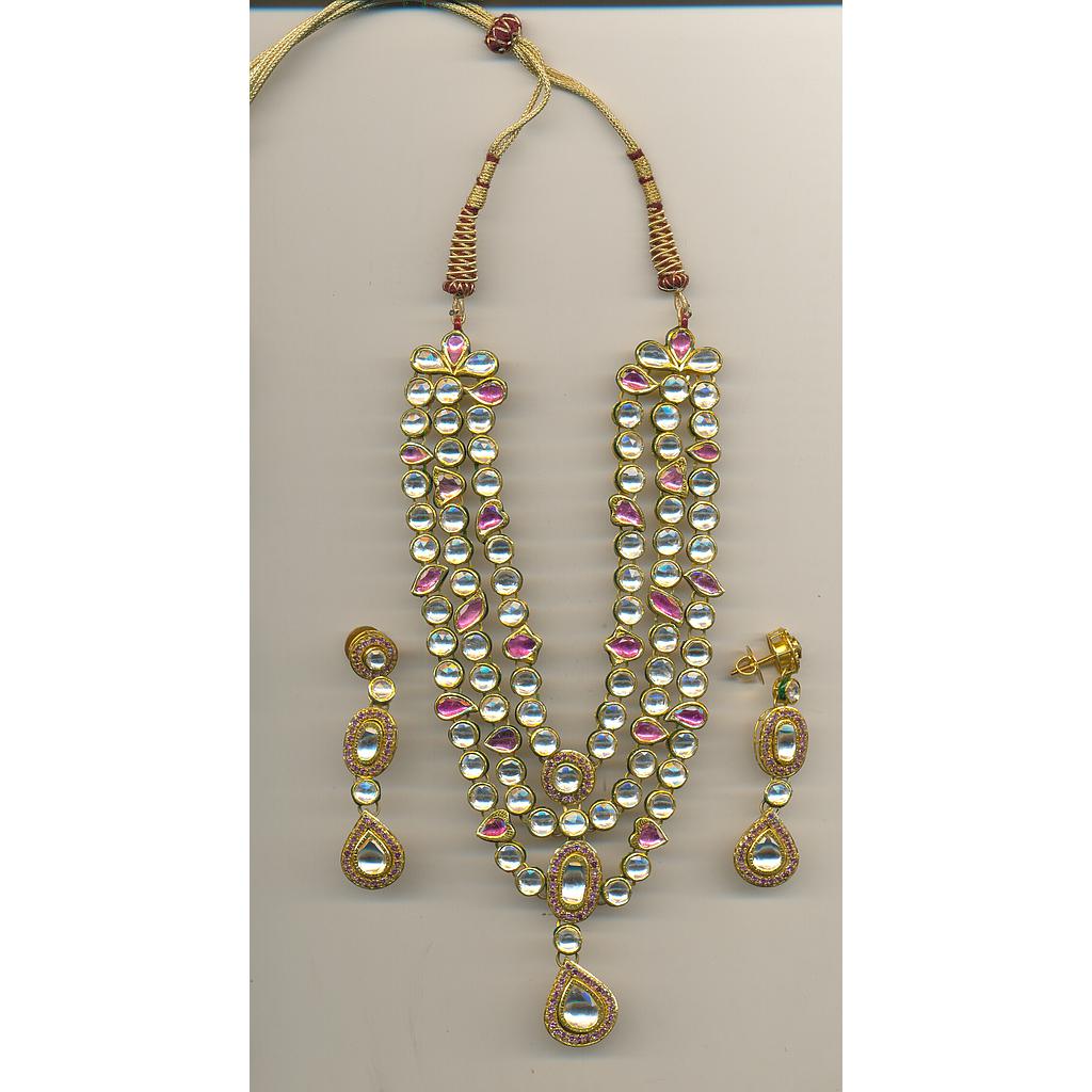 GOLD HALF SET ROUND KUNDAN GENERAL