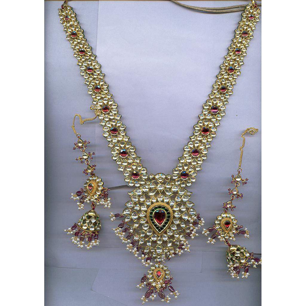 GOLD HALF SET ROUND KUNDAN GENERAL