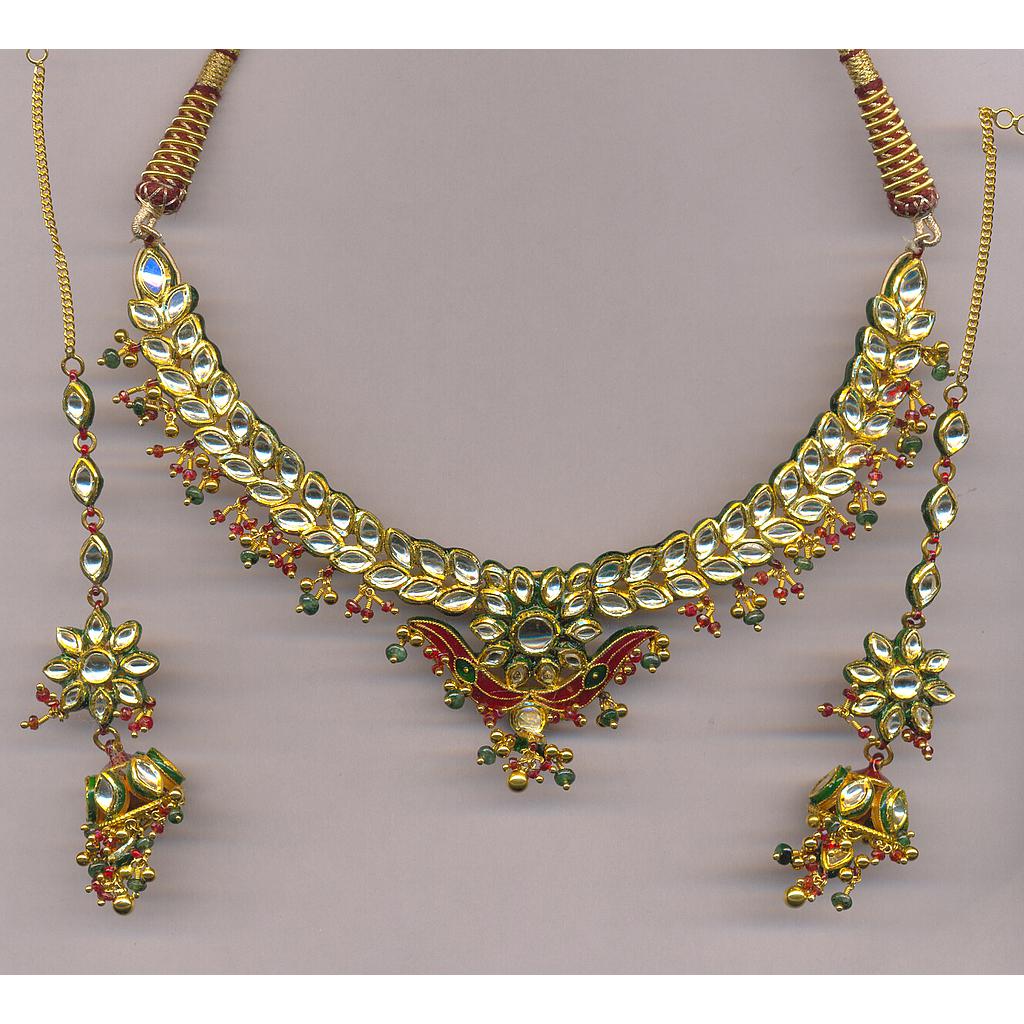 GOLD HALF SET ROUND KUNDAN GENERAL