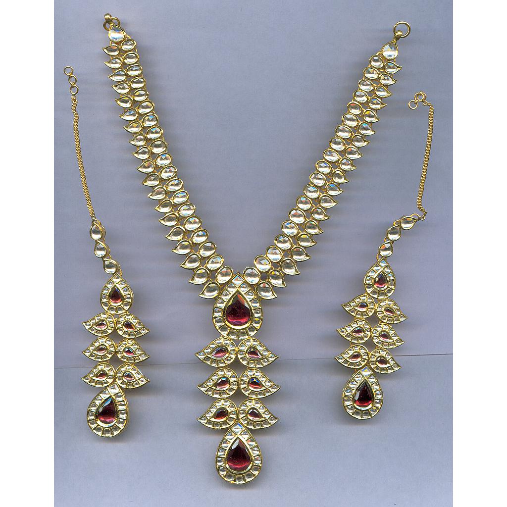 GOLD HALF SET ROUND KUNDAN GENERAL