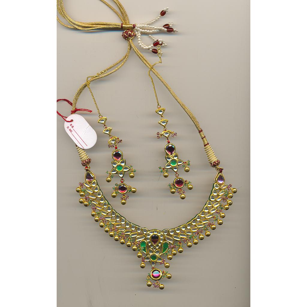 GOLD HALF SET ROUND KUNDAN GENERAL
